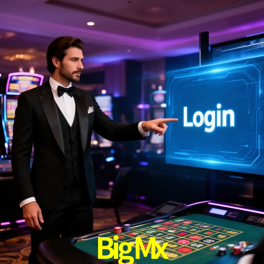 BigMx Login - OTP, cuenta y soporte Pantalla BigMx Login con OTP, contraseña, cuenta segura y soporte móvil