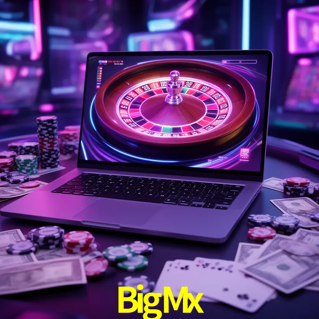 Centro móvil BigMx con casino, cajero, bonos, app y acceso de cuenta para México